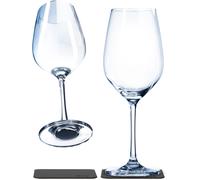 Set di bicchieri da vino Silwy® con sottobicchiere 250 ml 2 pezzi