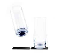 Silwy, bicchieri magnetici con cristallo fine e magnete perfettamente integrato con sottobicchieri in metallo nano (Longdrink Slim)