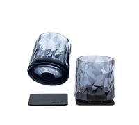 silwy® bicchieri magnetici in plastica high-tech con cuscinetti in gel nano metallici - bicchieri da campeggio antiscivolo, accessori per barche e yacht (Tumbler // Grigio // 0,25 l)