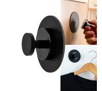 Silwy® - Gancio magnetico con cuscinetto in metallo 3M in 8 cm, colore nero, possibilità di fissaggio con 4 kg di forza di trazione, uso versatile