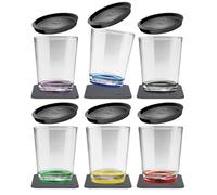silwy® Magnetic Drinking Mug Multicolore (Set di 6), senza BPA (Tritan) con coperchio e cuscinetti di gel nano in metallo