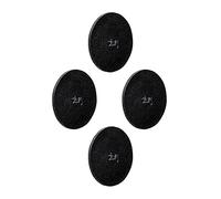silwy® metal nano gel pads in look pelle/set di 4 in NERO/GRANDE 6,5 cm