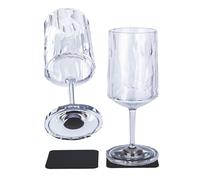 Silwy® - Occhiali magnetici in plastica ad alta tecnologia con cuscinetti in metallo nano gel, perfetti per campeggio, roulotte e nautica (vino, 0,3 l, set da 2)