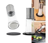 silwy® Silwy® - Macinaspezie con magneti, set da 2 macinaspezie con meccanismo in ceramica regolabile, con 2 cuscinetti in gel nano in metallo, macinasale e macinapepe in acciaio inox di alta qualità