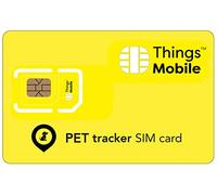 SIM Card per PET GPS TRACKER - Things Mobile - con copertura globale e rete multi-operatore GSM/2G/3G/4G LTE, senza costi fissi, senza scadenza e tariffe competitive con 10€ di credito incluso