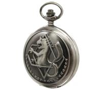 SIMAOTE Fullmetal Alchemist - Orologio da tasca vintage al quarzo, con catena, per uomini e donne, accessori per cosplay, Nero 01, Classico e vintage