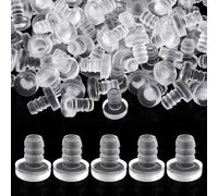 simarro 100 smorzatori in gomma trasparente, ammortizzatori in silicone, per mobili con stelo, manici in gomma trasparente, ammortizzatori per porte di armadi, cassetti, tavoli in vetro