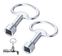 simarro 2 chiavi quadrate universali, in metallo triangolare rubinetto chiave 8 mm, chiave di sfiato per radiatore, bidone della spazzatura ascensore, scatola elettrica a gas acqua