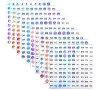 simarro Adesivi rotondi impermeabili, numeri adesivi adesivi per ordinare l'inventario, 1-1000, numero 10 mm, adesivi rotondi impermeabili, numeri olografici autoadesivi per ordinare l'inventario,