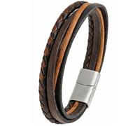 Simaru Bracciale in pelle realizzato in Germania per donne e uomini, bracciale in vera pelle con chiusura in acciaio inox, sorpresa perfetta per il mio grande amore