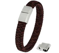 Simaru Cinturino in pelle Made in Germany per uomini e donne | Bracciale in vera pelle con chiusura in acciaio inox | Bel regalo per i vostri cari, L - Handgelenkumfang von 17-18cm, Pelle, 0