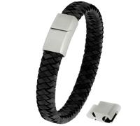 Simaru Cinturino in pelle Made in Germany per uomini e donne | Bracciale in vera pelle con chiusura in acciaio inox | Bel regalo per i vostri cari, M - Handgelenkumfang von 16-17cm, Pelle, 0