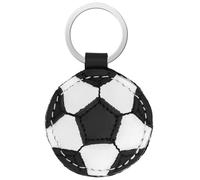 Simaru Portachiavi in vera pelle di alta qualità, realizzato in UE, perfetto per Natale, compleanno, anniversario, trova il tuo animale preferito, Pallone da calcio, SO