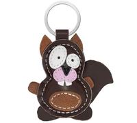 Simaru Portachiavi in vera pelle di alta qualità, realizzato in UE, perfetto per Natale, compleanno, anniversario, trova il tuo animale preferito, Squirrel, SO