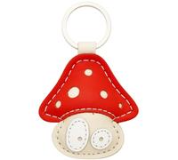 Simaru Portachiavi in vera pelle di alta qualità, realizzato in UE, perfetto per Natale, compleanno, anniversario, trova il tuo animale preferito, Fungo, SO