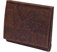 Simaru Portafoglio Mini di Sughero con Blocco RFID - Per Uomo e Donna - Portafogli Sottile Vegano e Sostenibile - by (Marrone)