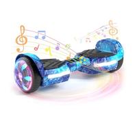 SIMATE Scooter, altoparlanti Bluetooth e ruote luminose a LED, controllo tramite app, doppio motore da 250 W, velocità massima di 8,5 mph e portata massima di 14 km, regali per bambini, adulti
