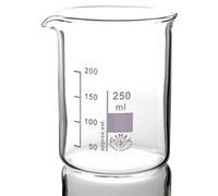 simax Bicchieri di Vetro 250 ml, con beccuccio, Graduati