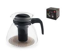 Simax Teiera in vetro borosilicato trasparente con tappo e manico in plastica