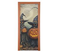 Simayan75597_48535_tresmouths_wilkes_trick_or_treat_happy_hallo_d4f73e1a-7865-4079-935f-076575251c6d copertura della porta elastica 32x79 In casa banner marino Holiday Party Supplies S