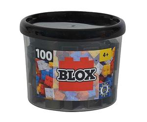 Simba 104114114 - Set di Blocchi da Costruzione Blox a 4 perni, 100 Pezzi, Colore: Nero