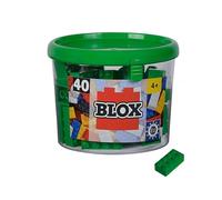 Simba 104114537 Blox, 40 mattoncini verdi per bambini dai 3 anni in su, 8 pietre, in scatola, alta qualità, completamente compatibili con molti altri produttori