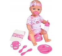 Simba 105039005 - New Born Baby, Bambola Che beve e Fa la pipì, con Accessori, 43 cm