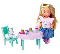 Simba 105733600 - Bambola da gioco Evi Love Cake Time, 12 cm, con animali di peluche, caffè e torte, a partire dai 3 anni in su