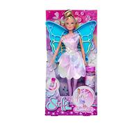 Simba 105733607 Steffi Love Bubble Fairy, bambola spogliatoio con ali e bolle di sapone, con soluzione per bolle di sapone e contenitore, bambola da gioco da 29 cm, dai 3 anni in su