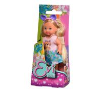 Simba 105733623 - Evi Love Cutie 3 pezzi assortiti, viene fornito solo un articolo, bambola da gioco che indossa un simpatico vestito con cerchietto per capelli, 12 cm, a partire dai 3 anni in su