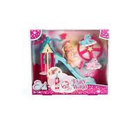 Simba 105733700 Evi Love Fairy World (26 x 8,5 cm) - Bambola Evi come fata con torre da fiaba, unicorni e accessori magici - Giocattolo per bambini per ragazze e ragazzi dai 3 anni in su