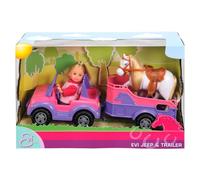 BAMBOLA SIMBA EVI LOVE CON JEEP RIMORCHIO E PONY