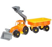 Simba 107134118 - Trattore con palla e rimorchio, colore: Verde/Arancio