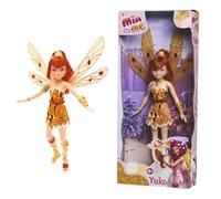 Simba Mia and Me 109483060 - Bambola da spogliatoio Yuko, elfo con ali e gambe mobili, clip per capelli, 3 braccialetti e collana, 23 cm, a partire dai 3 anni in su