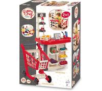 Simba 1676 Ecoiffier Cassa con scaffali e Carrello con 18 accessori per fantasti