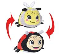 Simba ABC 104010085 - Scarabeo Reversibile 2 in 1, Giocattolo per Bambini, Coccinella e api, Carta scoppiettante, 14 cm, a Partire dai 3 Mesi