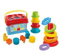 Simba ABC 104010191 - Set da Gioco per Bambini, Piramide ad Anelli, Secchio colorato e Piramide impilabile, 18 Pezzi, a Partire da 12 Mesi