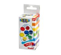 Simba Art And Fun - Set di 4 lattine da 25 g, con spatola, Colore: Rosso, Blu, Verde, Giallo, a Partire dai 3 Anni in su