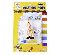 Simba Art & Fun 106334635 - Libro da colorare Safari con Giraffa, con Penna d'Acqua e 4 Motivi Animali, Giocattolo Magico dell'Acqua per Bambini a Partire dai 3 Anni in su