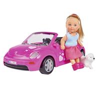 Simba Love-Evi's Beetle, Cane. ils Auto con Evi e Cucciolo, Multicolore, Taglia Unica, 105731539
