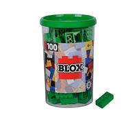Simba Blox, 104114542, 100 mattoncini verdi per bambini dai 3 anni in su, 8 mattoncini, in latta, alta qualità, completamente compatibili con molti altri produttori