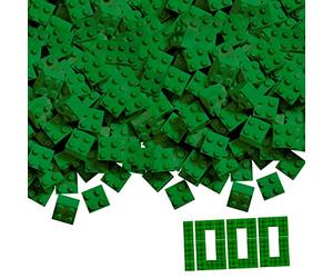 Simba Blox, 104114552, 1000 mattoncini verdi per bambini dai 3 anni, 4 pezzi, in scatola, completamente compatibili con molti altri produttori