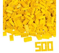 Simba Blox 104118917 - Set di 8 mattoncini Gialli da Costruzione, 500 Pezzi