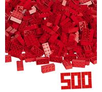 Simba Blox 104118922 - Set di 8 mattoncini Rossi per Costruzioni, 500 Pezzi