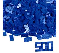 Simba Blox 104118925 - Set di 8 mattoncini da Costruzione, Colore Blu, 500 Pezzi