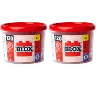 Simba Blox 120 mattoncini per tetto in rosso, per bambini a partire dai 3 anni in su, alta qualità, mattoncini per montaggio a morsetto, completamente compatibili con molti altri produttori