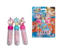 Simba - Bubble Fun, stick bolle di sapone a forma di unicorno, 3 x 30 ml, a partire dai 3 anni in su, 107286206