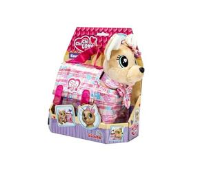 Simba Chi Chi Chi Love Kawaii-Pixel Chihuahua - Cane di peluche con motivo a cuore pixel e borsa per il trasporto, 20 cm, dai 3 anni in su