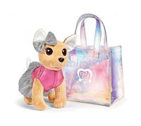 Simba Chi Chi Love Shimmer 105893432009, da 5 Anni, Inclusa Borsetta Luccicante, Trasparente, Argento