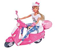 SIMBA.DICKIE.GROUP- Hello Kitty Steffi Love Scooter Animale, Simba Playset (Personaggio + Accessori), Multicolore, 4006592055448